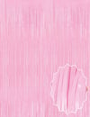 Soft Pembe Püsküllü Kapı Perdesi - Parti, Baby Shower, Cinsiyet Partisi 1x2 m