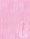 Soft Pembe Püsküllü Kapı Perdesi - Parti, Baby Shower, Cinsiyet Partisi 1x2 M Bx40
