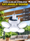 Solar Enerjili Katlanabilir Led Kamp ve Bahçe Lambası