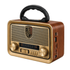 Solar Panelli LED Fenerli FM Radyo - Nostaljik Tasarım - Şarjlı - Bluetooth Özellikli