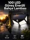 Solar Sensörlü Duvar Lambası Bahçe Lambası Parlak Beyaz Işık Suya Dayanıklı
