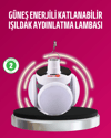 Solar ve USB Şarjlı Su Geçirmez Katlanabilir LED Lamba