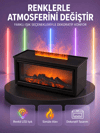 Şömine Görünümlü Hava Nemlendirici Renkli LED Işıklı Aroma Difüzörü