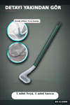 Sopali Tasarim Silikon Klozet Fircasi 41 cm Aski Kancali Banyo Temizlik Seti BX-313808