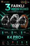 Spor Modlu Bildirim Özellikli Akıllı Saat Metal Kordonlu Üç Kayışlı Günlük Kullanım Seti