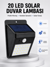 Su Geçirmez IP65 20 LED Solar Sensörlü Bahçe ve Veranda Aydınlatma Yeni Nesil