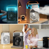 Taşınabilir 3 Farklı Mod Ayarlı 7 Farklı Led Işıklı Sulu Soğutmalı Taşınabilir Masaüstü Usb Fan Vantilatör Bx40