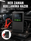 Taşınabilir Araç Akü Şarj Takviye Cihazı 150 PSI Dijital Kompresör Yeni Nesil