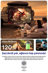 Taşınabilir LED Projeksiyon Cihazı, 1080P Çözünürlük ve 4K Destekli, Kablosuz Bağlantı Özellikli