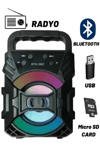 Taşınabilir mini ışıklı bluetooth bilgisayar hoparlörü turkuaz renk 2 yıl garantili