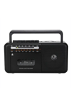 Taşınabilir nostaljik radyo kaset çalar FM radyo USB MP3 çalar Bluetooth hoparlör siyah