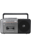 Taşınabilir nostaljik radyo kaset çalar FM radyo USB MP3 çalar Bluetooth hoparlör gri