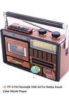 Taşınabilir nostaljik radyo USB kart FM radyo kaset çalar Bluetooth kırmızı 2 yıl garantili