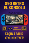Taşınabilir oyun konsolu 7 inç IPS HD ekran 10000 oyun 2000mAh pil Bluetooth çok renkli