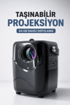 Taşınabilir Projeksiyon 64 GB Dahili Depolama