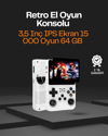 Taşınabilir Retro Oyun Konsolu – 15.000 Oyun, 64 GB Depolama, IPS Ekran