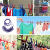 Taşınabilir Seyahat Çamaşır İpi 12 Mandallı Klipsli Lastikli Çamaşır Mandalları Bx40