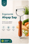 Tek Başlıklı Ahşap Saplı Metal Soyacak Sebze ve Meyve İçin Pratik Kullanım