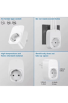 Tekli Yüksek Voltaj Korumalı Duvar Prizi 2x Type-c 1x Usb Çıkışlı Priz Grup Priz Çoğaltıcı Beyaz