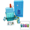 Telefon Modeli Renkli Mika Kristal Suluk Matara Pipetli - Vidalı Kapak - Askılı 300ml Bx40