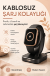 Telefon Uyumlu Rose Gold Akıllı Saat Kablosuz Şarj Destekli Şık Tasarımlı Kullanım
