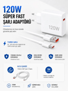 Turbo 120W Hızlı Şarj Cihazı Type-C Kablolu