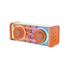 Turuncu-beyaz Kablosuz Hoparlör - Speaker Taşınabilir Mp3 Işıklı Usb Şarjlı Bt - Aux - Tes 10 Mt Menzil 1200mah Pil - 10w Bx40