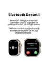 Turuncu Kordonlu Bluetooth Bağlantılı Akıllı Saat, Nabız Ölçer ve Sesli Görüşme Özellikli