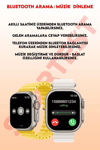 Turuncu Silikon Kordonlu Gümüş Kasa Akıllı Saat, Nabız ve Uyku Takibi, GPS ve Suya Dayanıklı