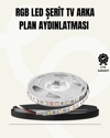 TV Arkası LED Şerit Işık Otomatik Açma Kapama Özellikli 2mt