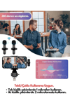 Type-C Çiftli Kablosuz Yaka Mikrofonu Seti - YouTube, TikTok, Vlog ve Canlı Yayınlar İçin Telefon Uyumlu Çift Mikrofon