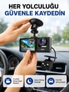 Üç Kameralı Araç İçi Kayıt Sistemi Full HD Gece Görüşlü ve G-Sensör Destekli