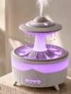 UFO Tasarımlı 350 ML Hava Nemlendirici Renkli Ortam Işığı Yağmur Efektli Difüzör