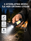 Ultra Dayanıklı 4 Mod Şarjlı Işıldak | Suya ve Darbeye Dayanıklı | 100.000 Saat LED Ömrü