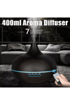 Ultrasonik ahşap desenli hava nemlendirici kumandalı aroma difüzörü 550 ml 7 renk led