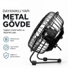 Usb Şarjlı - Metal Gövde 14.5x7.5x15cm Mini Masaüstü Fan - Vantilatör Efn-482 Bx40