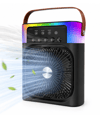 USB Şarjlı Masaüstü Sprey Fan Taşınabilir Serinletici RGB Işıklı Mini Klima