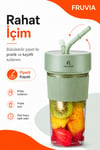 USB Şarjlı Mini Blender Meyve Sıkacağı Pipet Kapaklı Taşınabilir İçecek Haznesi