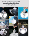 USB ve Solar Şarjlı Katlanabilir 5 Taraflı LED Lamba