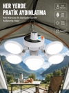 USB ve Solar Şarjlı Katlanabilir 5 Taraflı LED Lamba