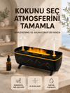 Uzaktan Kumandalı Hava Nemlendirici Aromaterapi Difüzörü 2 4 8 Saat Zamanlayıcılı Siyah
