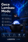 Uzaktan Kumandalı Yıldızlı Gökyüzü Projektörü Gece Lambası Ambiyans Işıklı