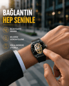 Uzun Pil Ömürlü Akıllı Saat Günlük ve Spor Kullanım