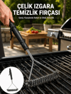 Uzun Saplı Paslanmaz Çelik Izgara Temizlik Fırçası Yeni Nesil