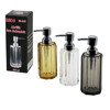 Uzun Sekizgen Şeffaf - Renkli Akrilik - Mika Kristal  Sıvı Sabunluk  200ml Bx40