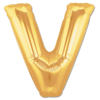 V Harf Folyo Balon Altın Renk  40 İnç Bx40