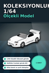 VeilSide Combat Beyaz 1/64 Diecast Toyota Supra Model Araba - Mini Koleksiyonluk BX-313383