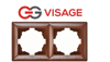 Visage Amazon Ceviz 2 Li Çerçeve - Priz ve Anahtar İçin Uyumlu Çerçeve