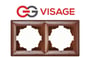 Visage Amazon Ceviz 2 Li Çerçeve - Priz ve Anahtar İçin Uyumlu Çerçeve