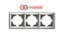 Visage Ambiance Füme 3 Lü Çerçeve - Priz ve Anahtar İçin Uyumlu Çerçeve